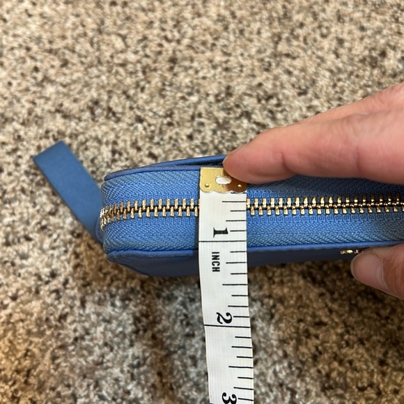 Kate Spade NY Blue Nylon Continental Zip Around Long Wallet - Picture 15 of 16
